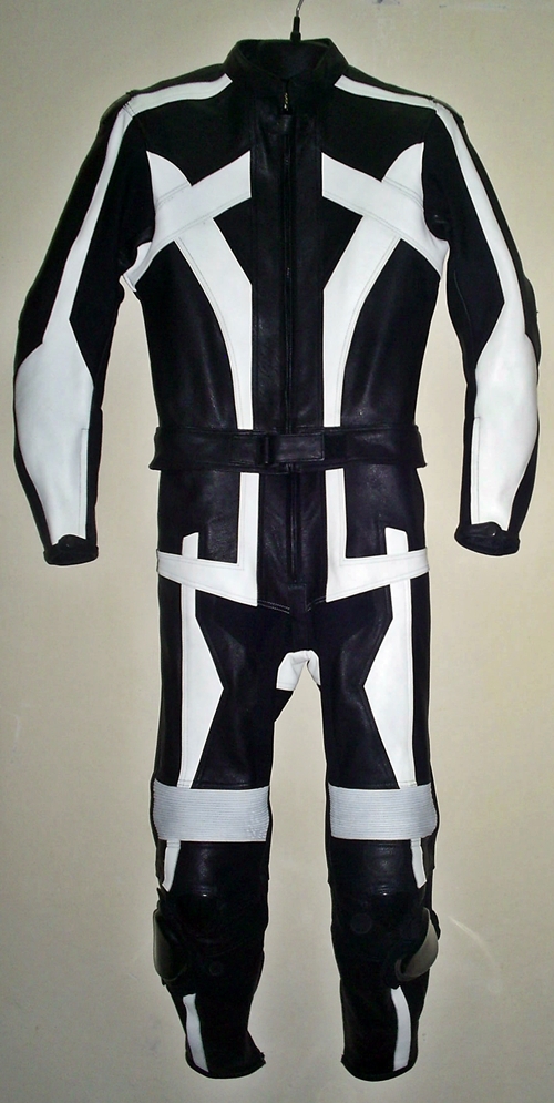 Leather racing suit custom made - style MS679 for sale.