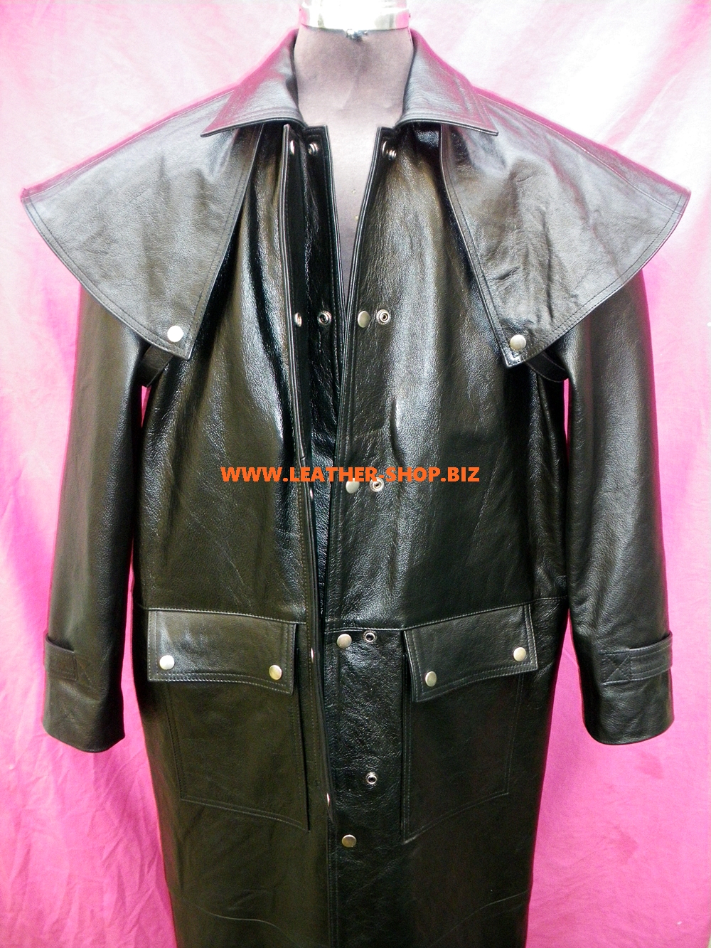 Leather Duster / Trench Coat Style MTC550 Custom Made great.